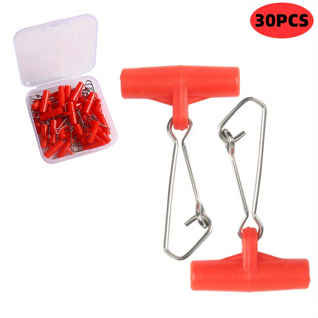 30pcs Fishing Gear Accessories: Sinker Slides With Hooked Snap & Line  Connectors - Get Ready for a Big Catch!