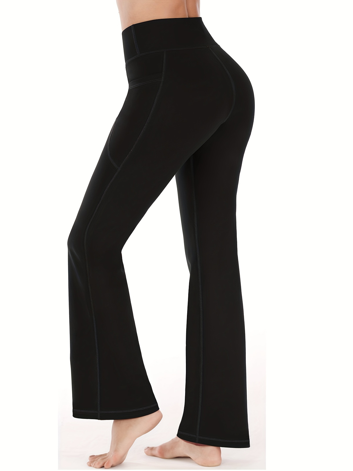 So much more flattering than leggings!'  shoppers are obsessed by the  leg-slimming and lengthening effects of these ultra soft flared yoga pants  reduced by 25%