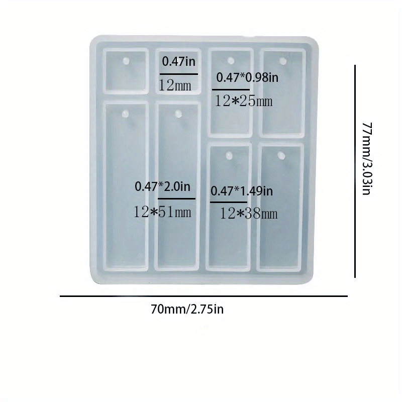 Small Cube Silicone Mold | Square Mould | Geometric Flexible Mold | Clear  Mold for UV Resin | Epoxy Resin Mold (25mm)