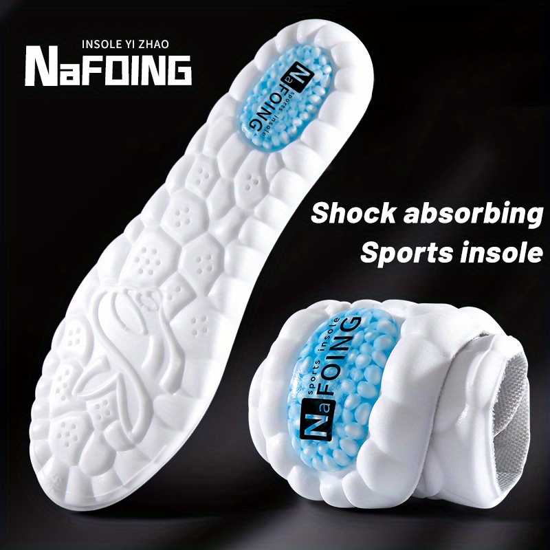 1 Pair New Upgrade Explosive Rice Capsules Sports Insoles for Shoes Sole Super Comfortable Lightweight Shock Absorption Breathable Running Insoles