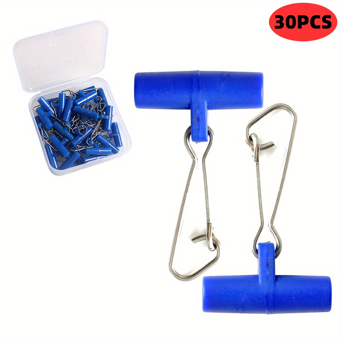 30pcs Fishing Gear Accessories: Sinker Slides With Hooked Snap & Line  Connectors - Get Ready for a Big Catch!