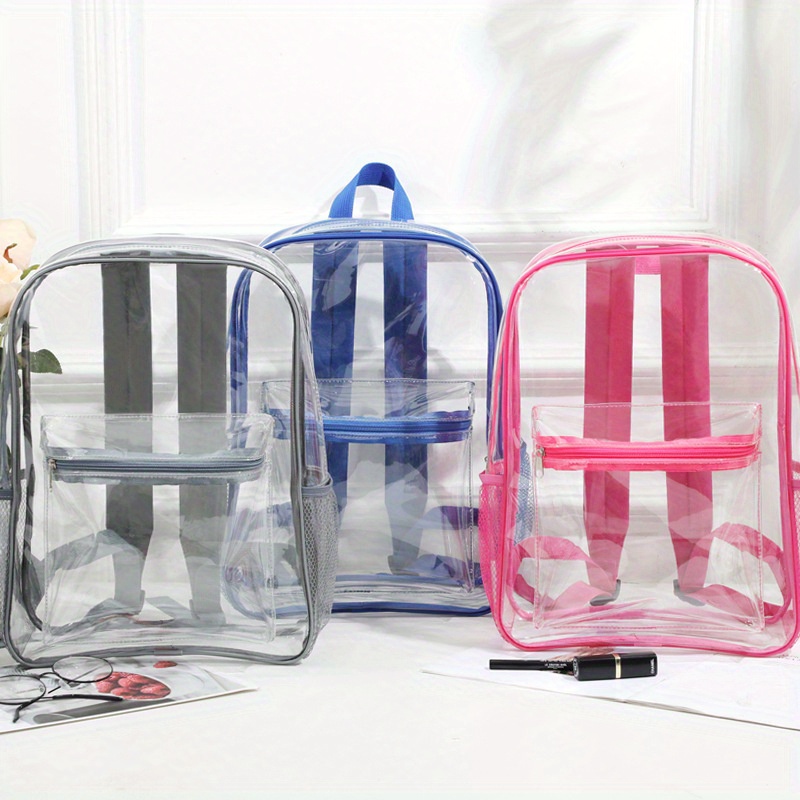 Mochila Transparente Pvc Claro Resistente Agua Gran - Temu