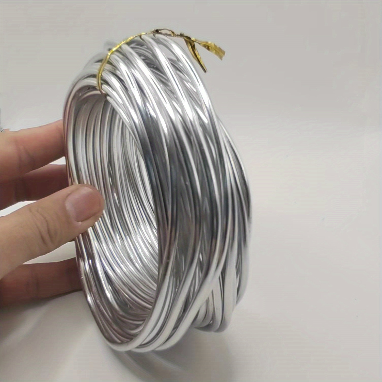 BUZIFU 1 Roll 32.8 Feet（3 mm）Aluminum Craft Wire Silver Aluminum Wire  Bendable Metal Sculpting Wire Artistic Beading Wire for Jewelry Making  Crafts