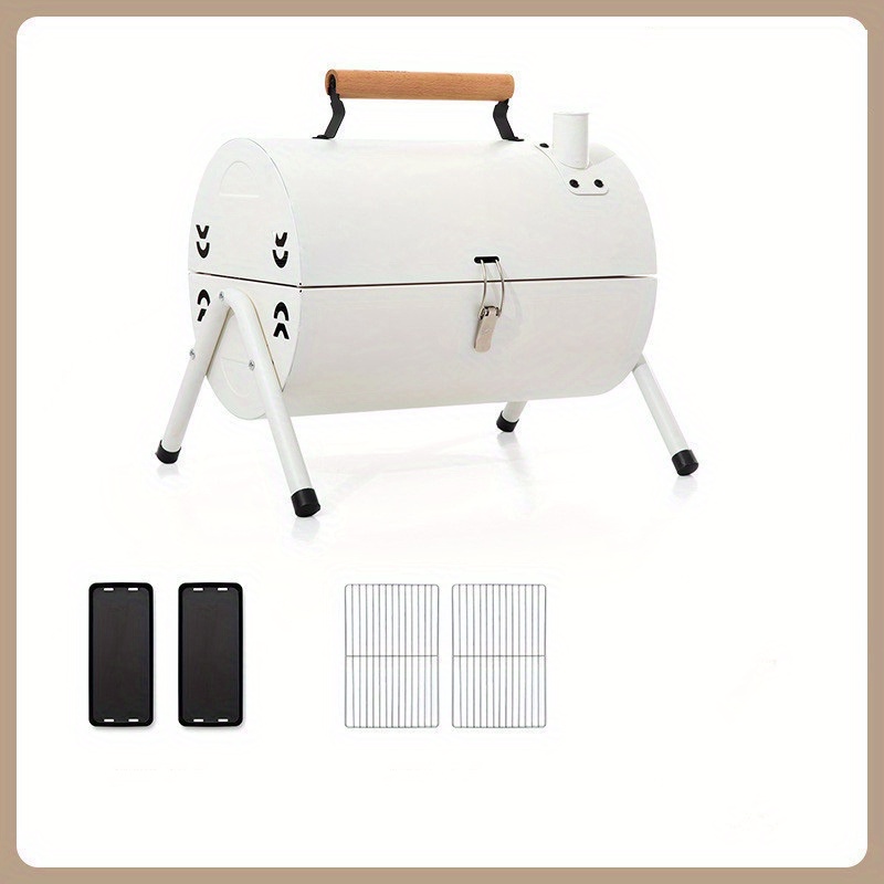 1pc New BBQ Grill, Portable Outdoor Folding Barbecue Grill, Household Yard  Charcoal Carbon Grill, Chimney Stove, Kitchen Accessories Kitchen Stuff Par