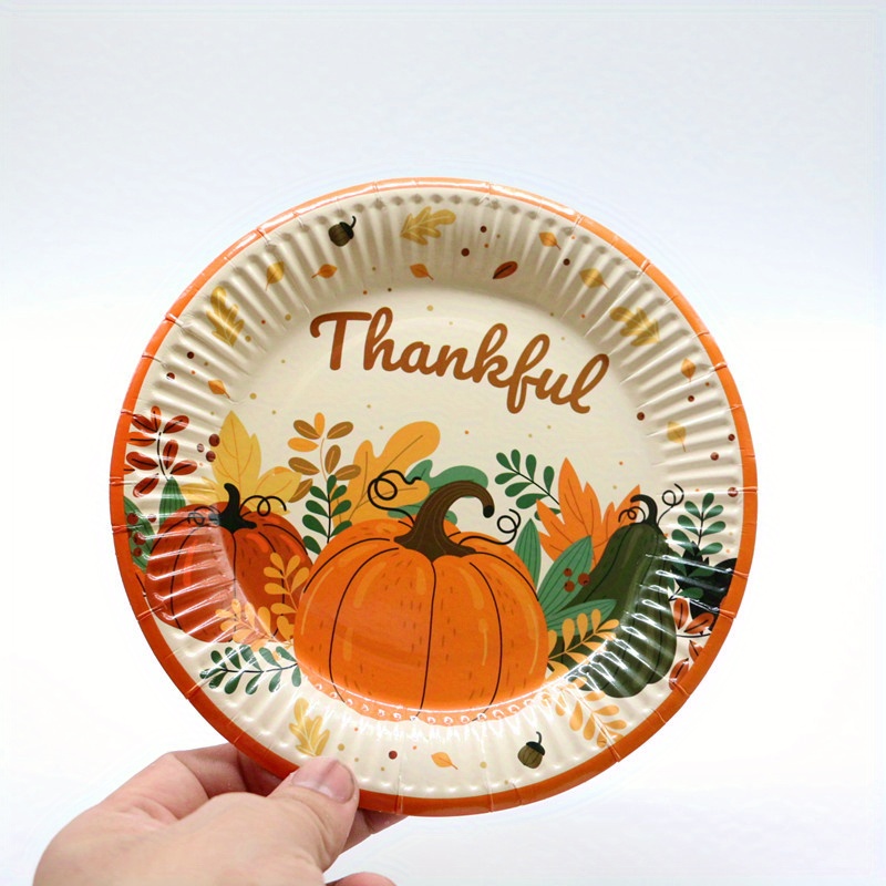 Fall In Love With Thanksgiving Maple Leaves Party Dinnerware - Temu