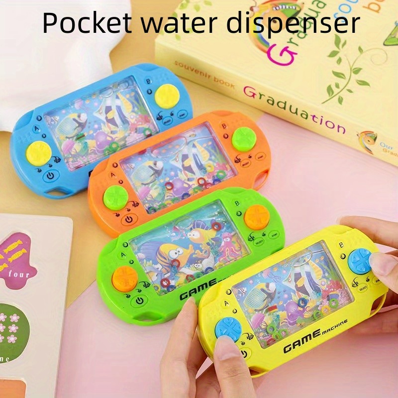 2 Pieces Handheld Water Game Arcade Water Ring Water Tables for Beach Toys  Party Favor Fun Game for Different Ages Basketball Fun Gifts for Men Retro
