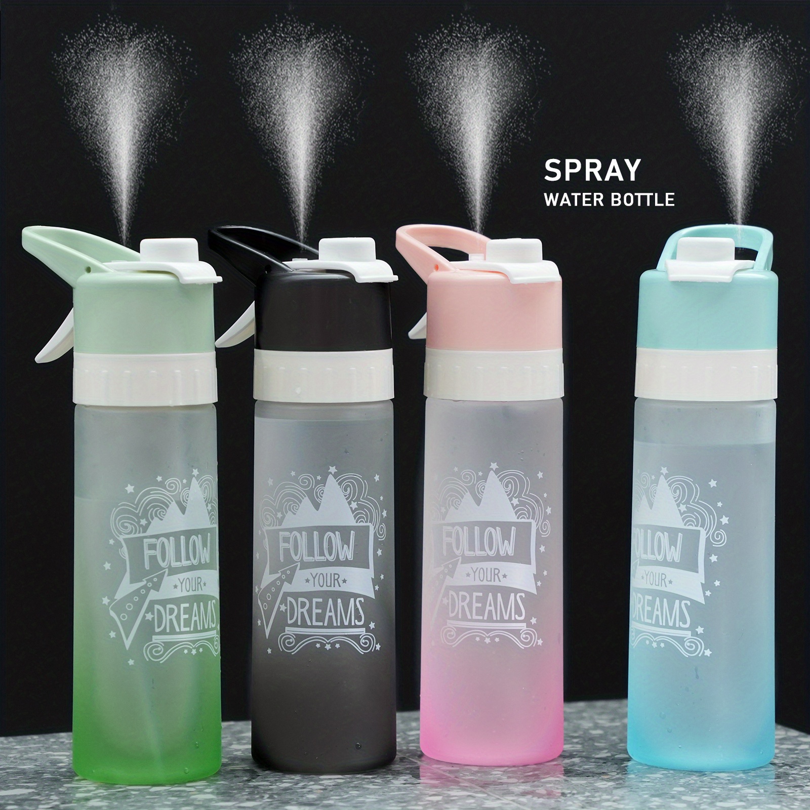 Sports Spray Water Bottle  Bpa Free 700 Ml Leak Proof Reusable