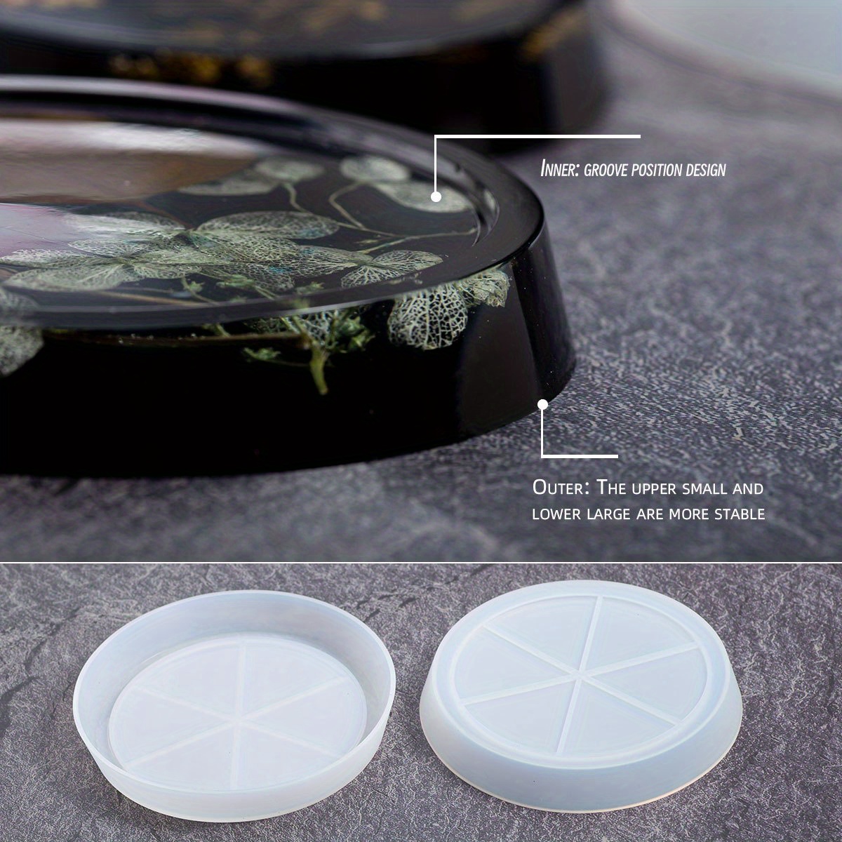 Colori Per Candele Woohome 4I2K Crystal Silicone Mold, Acrilico