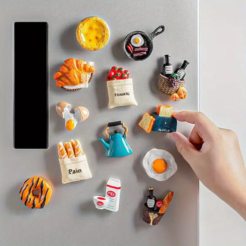 Refrigerator Sticker Magnet Cute Home Decoration 3d Three - Temu