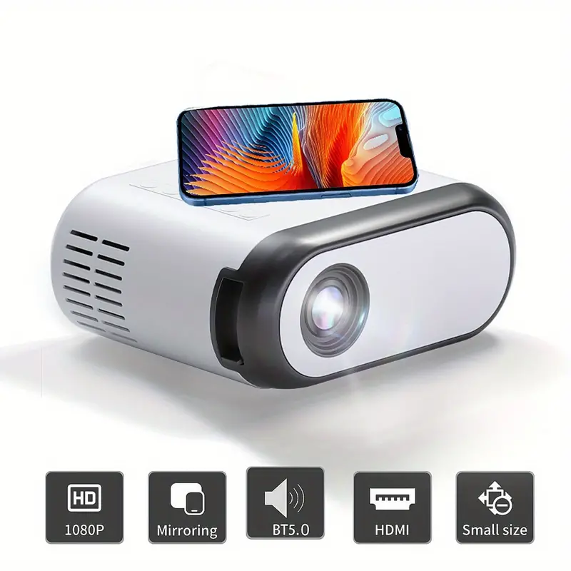 mini projector for mobile phone movie projector 2023 upgrade with synchronize smartphone screen 2500 lumens portable video projector 1080p hd supported 150 compatible with android ios hdmi usb details 0