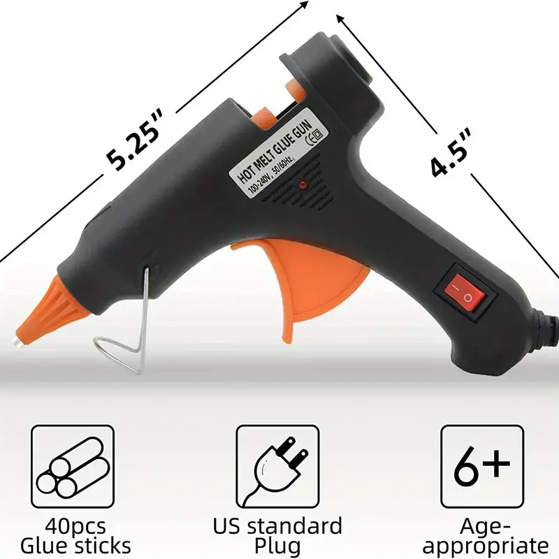 Hot Glue Gun Full Size Hot Melt Glue Gun For Glue - Temu