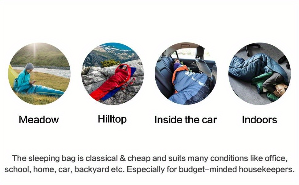BSWolf-saco de dormir grande para acampar, saco ancho suelto ligero de 3  estaciones, tamaño largo para descanso de adultos, senderismo y Pesca
