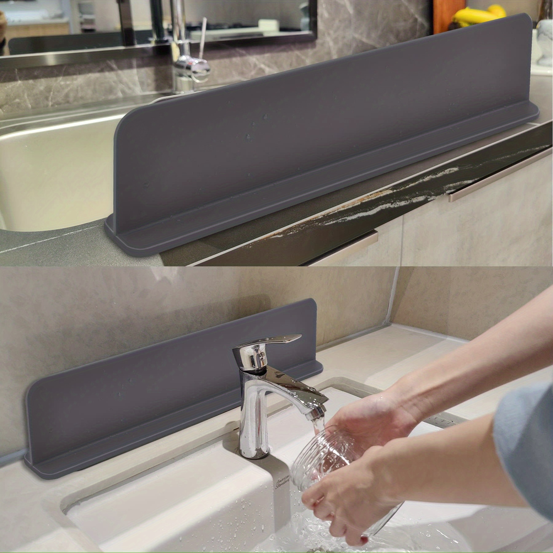 Silicone Sink Splash Guard For Kitchen Sink Splash Guard - Temu