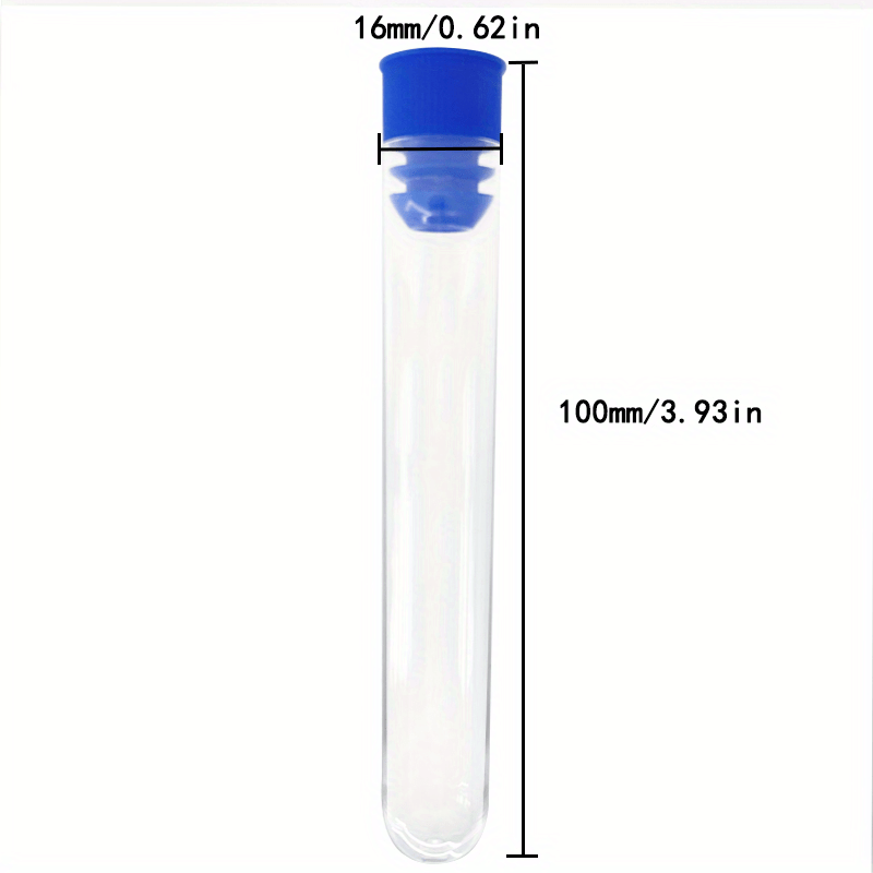 Tube à essai en verre transparent 10ml (lot de 10)