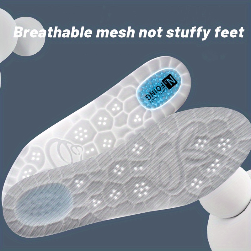 1 Pair New Upgrade Explosive Rice Capsules Sports Insoles for Shoes Sole Super Comfortable Lightweight Shock Absorption Breathable Running Insoles