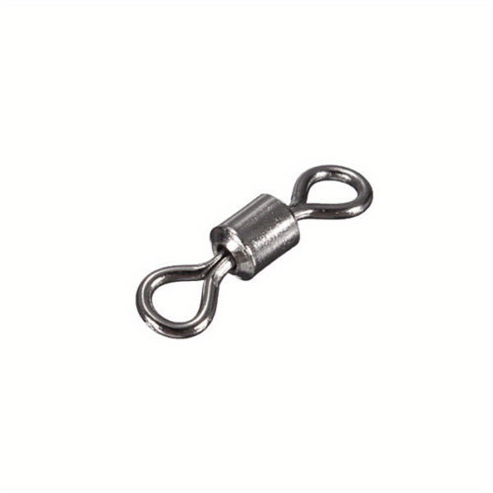 100pcs 8 Shaped Swivel Ring Fishing Barrel Line Hook Connector