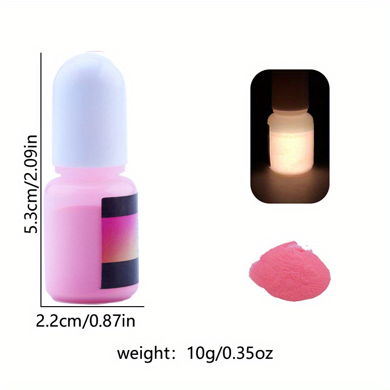 PINK to HOT PINK Glow-in-the-dark Pigment Powder / Resin Craft Additive /  Nail Art / Pendants / Jewelry -  Denmark