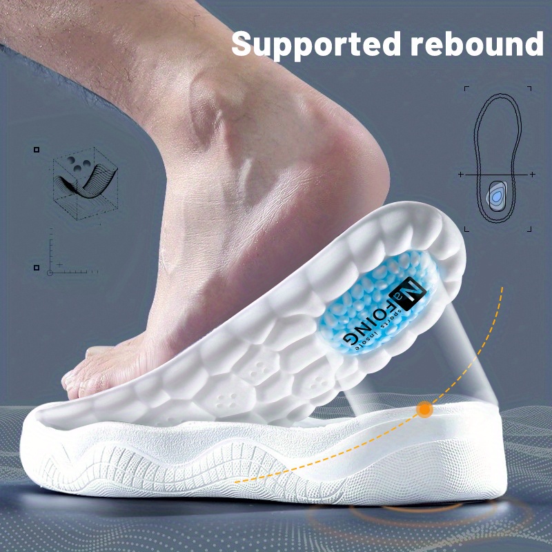1 Pair New Upgrade Explosive Rice Capsules Sports Insoles for Shoes Sole Super Comfortable Lightweight Shock Absorption Breathable Running Insoles