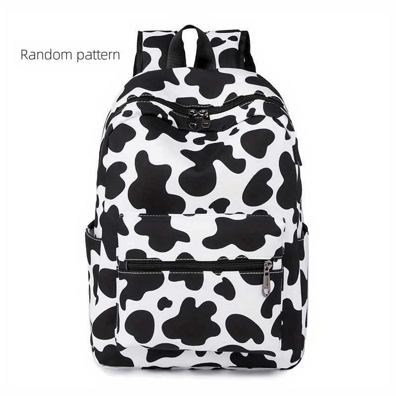 Animal Print Backpack Lightweight Schoolbag Outdoor Travel Bag