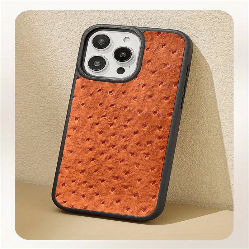 Classic Case for iPhone 14 Pro Max in Genuine Ostrich