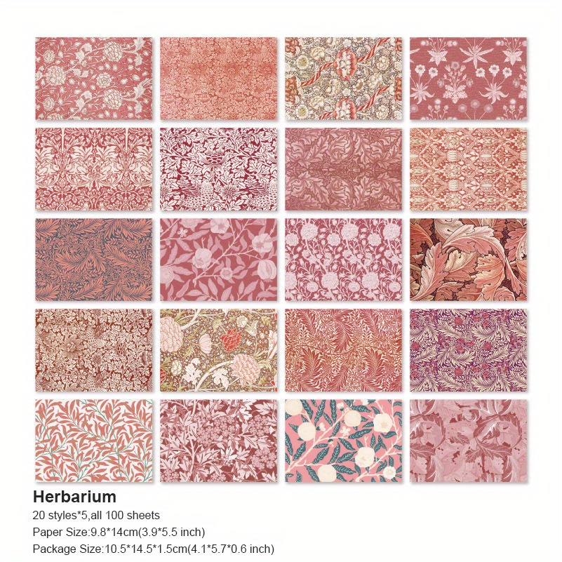 Vintage Floral Scrapbook Paper Perfect For Writing Drawing - Temu