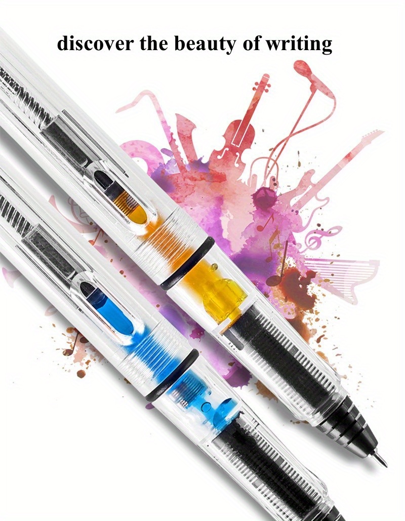 Gel Pen That Can Add Ink Transparent Signature Pen Student - Temu