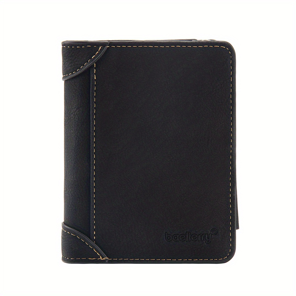 Alia Series – Classic Mens Wallet with Detachable Card Holder in Genuine Leather Black
