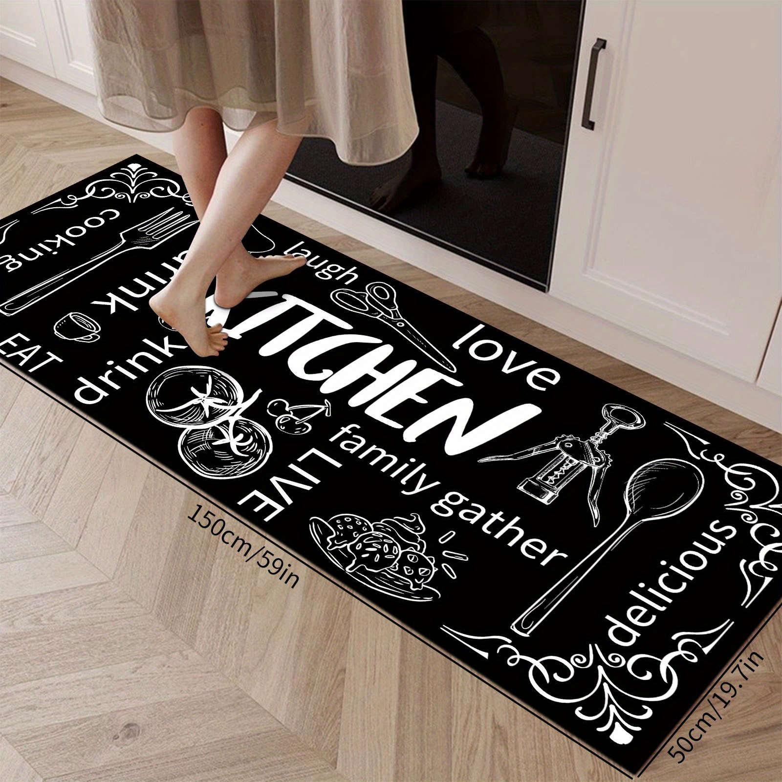 Anti Fatigue Kitchen Rug, Cushioned Kitchen Floor Mats Set Comfort Heavy  Duty Standing Mats Waterproof Non Slip Kitchen Rugs And Runner - Temu