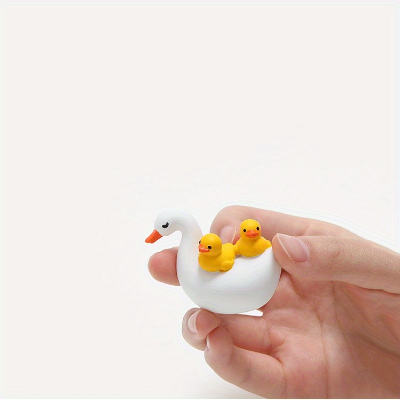 Cute White Duck Backing Yellow Duck Fridge Magnet Cartoon Lovely 3D Resin  Creative Animal Magnetic Decal Refrigerator Decoration