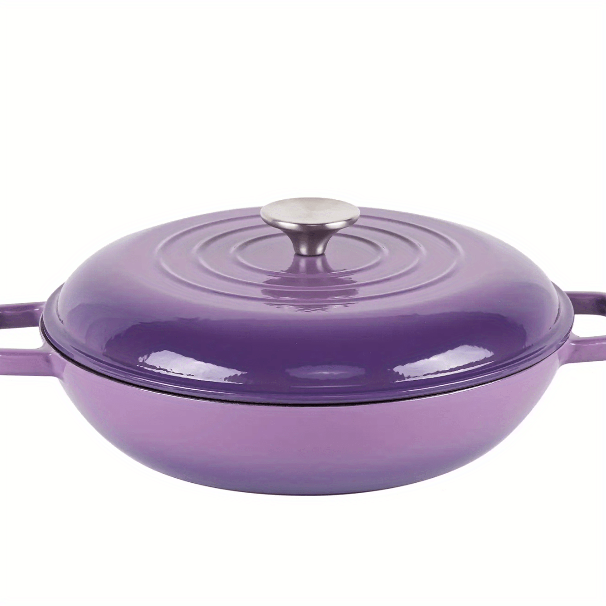 Cast Iron Bella Dutch Oven 2.75 Qt Purple enamel pot with lid stew/stock pot