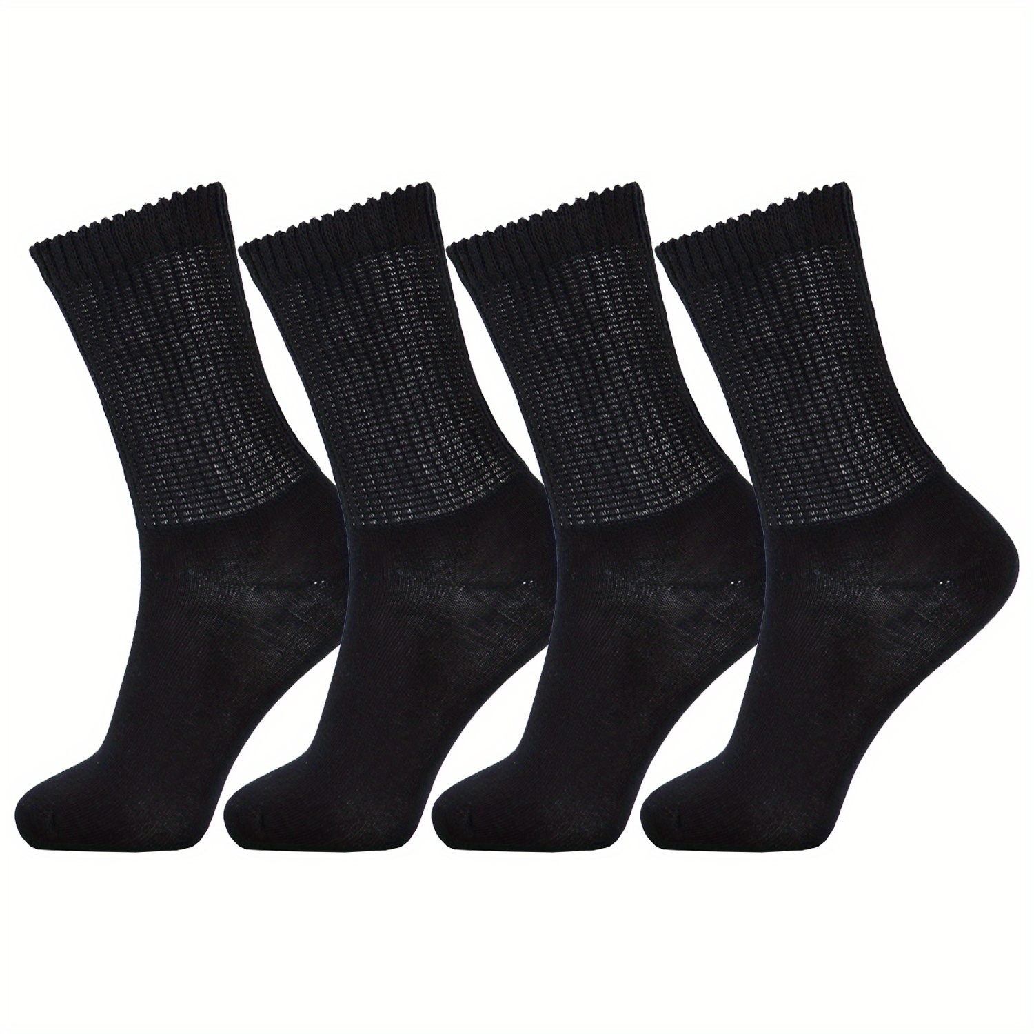 4 pares de calcetines tobilleros ligeros para diabéticos para mujer,  calcetines finos de bambú, puntera sin costuras y parte superior sin  ataduras Adepaton WMCH-115