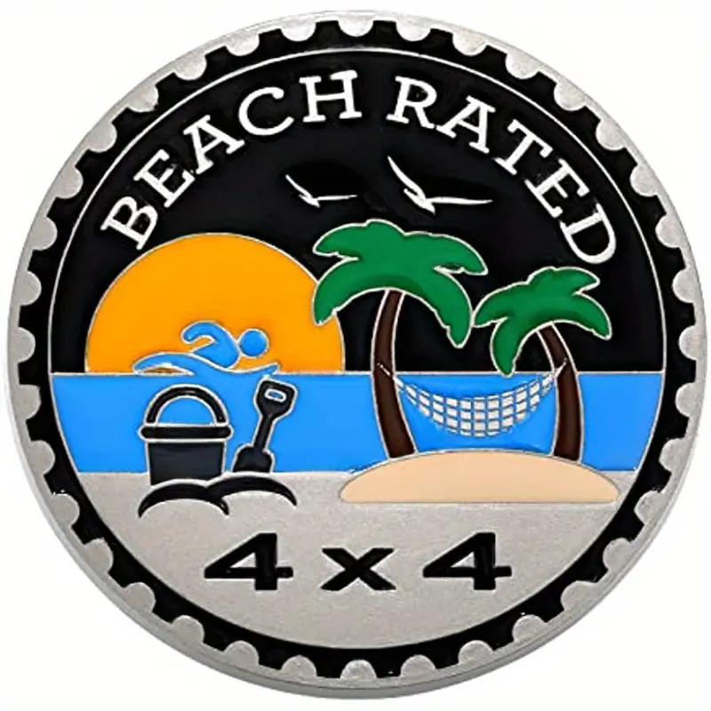 Beach Rated 4 x 4 Auto-Abzeichen, Auto-Emblem, Metall, Automobil-Abzeichen,  3D-Auto-Abzeichen, Embleme, runde Auto-Emblem-Aufkleber, Aufkleber für  Wrangler - Temu Austria