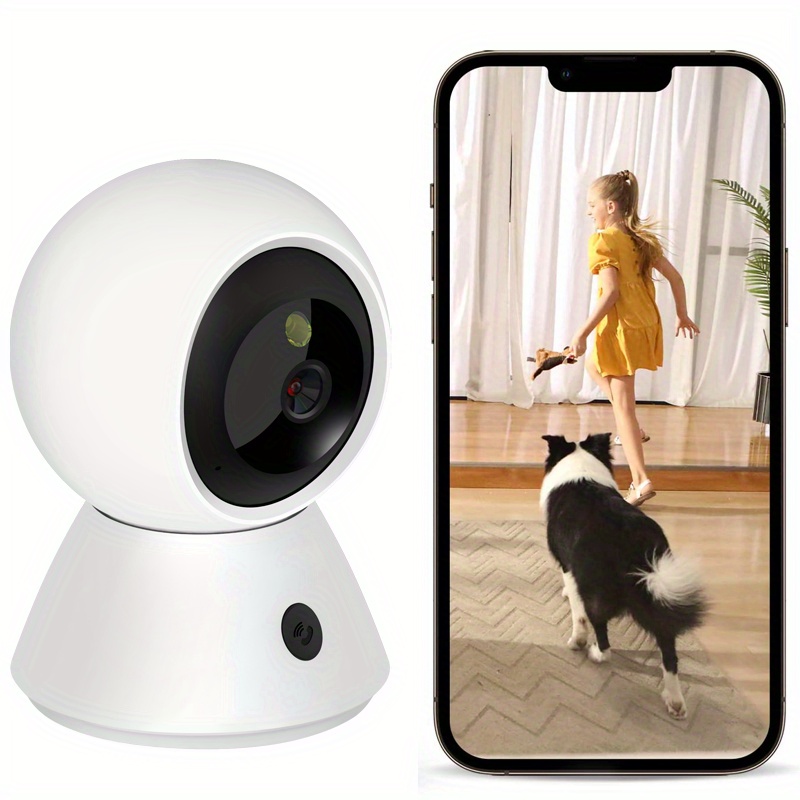 Cámara para perros de 360°: Cámara móvil para toda la casa, cámara para  mascotas con audio de 2 vías, detección de movimiento, visión nocturna,  autocarga, cámara de seguridad inalámbrica WiFi, cámara de control remoto  de aplicación  