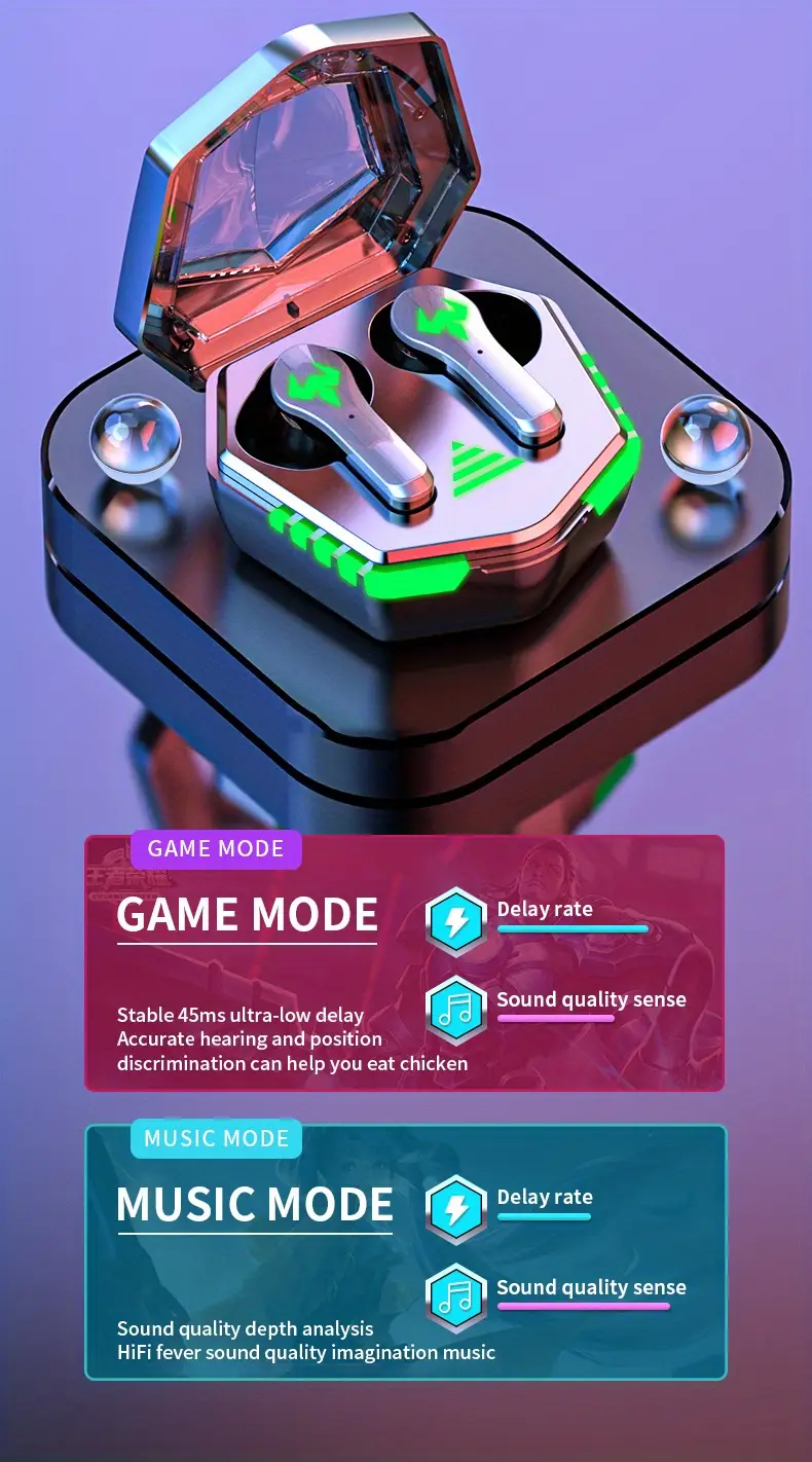 Aolon in-Ear BT Gaming Headset - Perfect for Sports