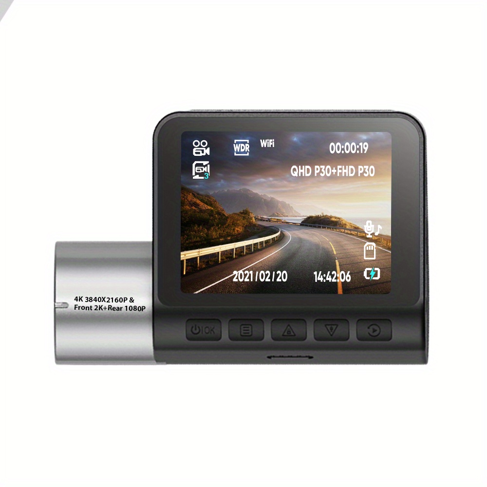 Dash Cam 4k Wifi 2160p Dash Camera For Cars Wireless - Temu