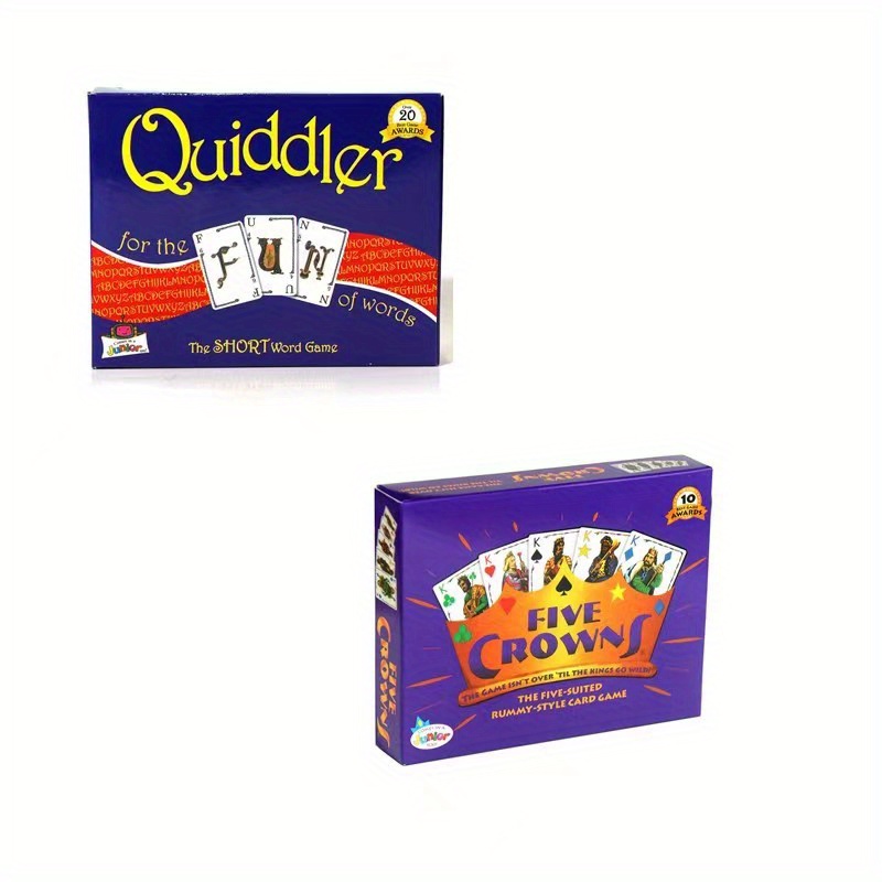 Sunrain Five Crowns Card Game Jogo de Cartas Familiar - Jogos Divertidos  Compatíveis com o Jogo Familiar Noite Com Crianças $.c