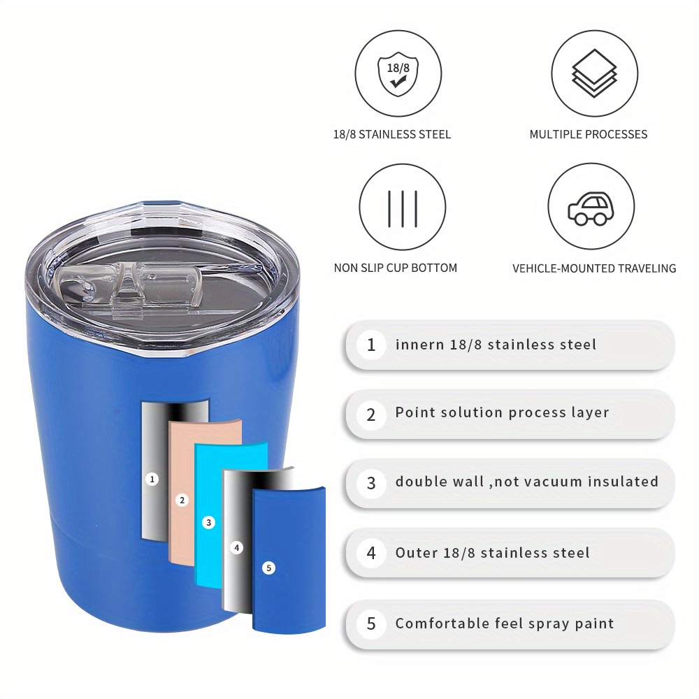 Watersy Double Wall Stainless Steel Cup Lovely Small Rambler Temu