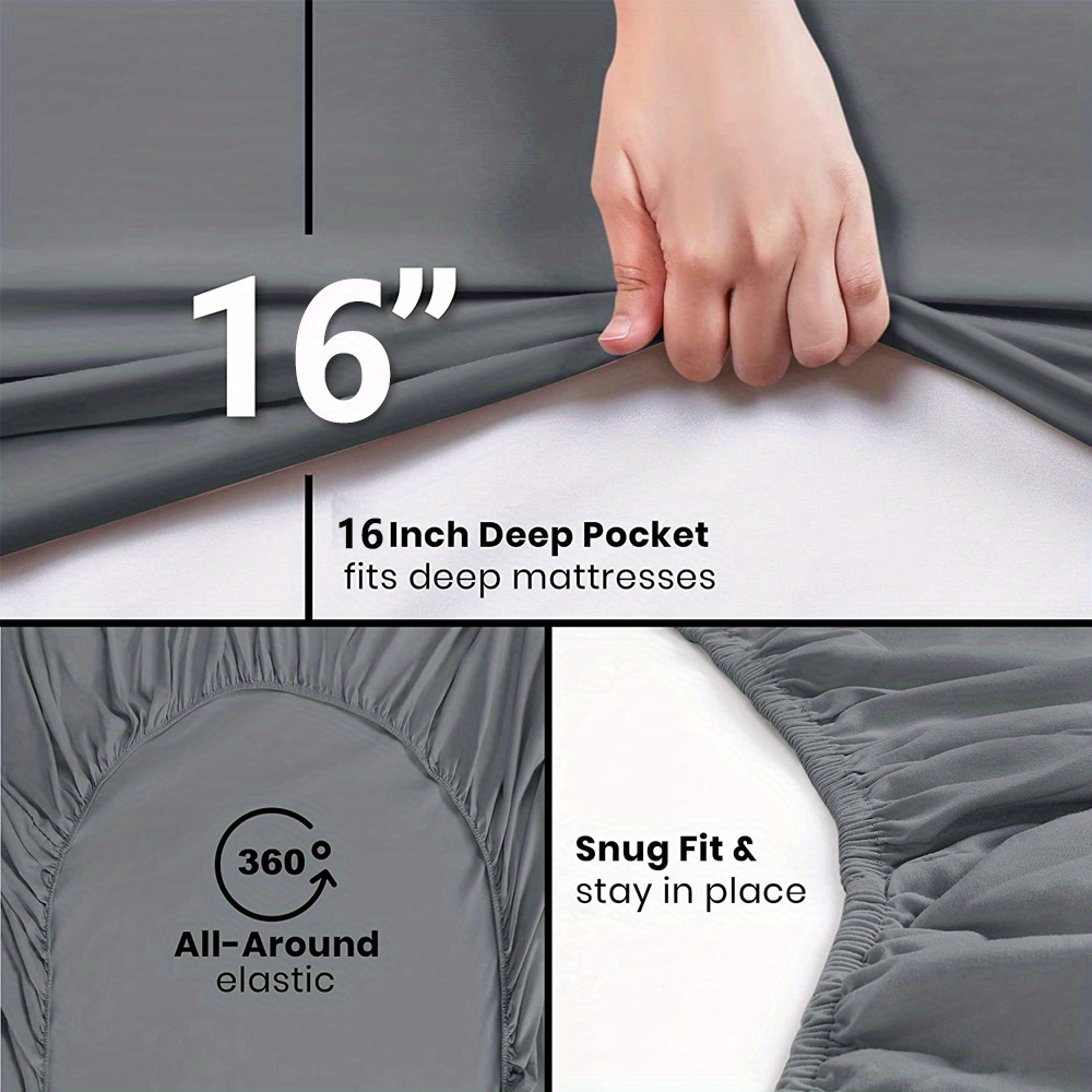 Luxury Fitted Sheet Extra Deep Pocket Temu