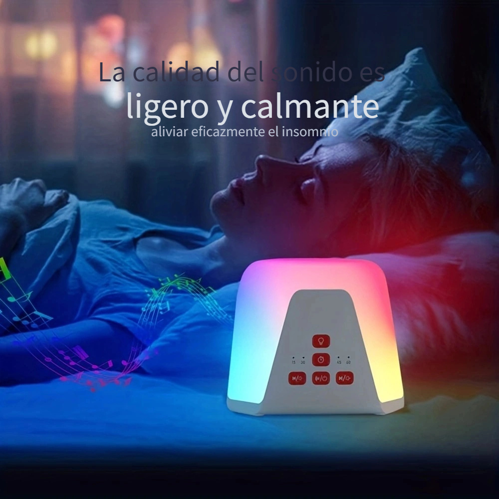 Máquina de ruido blanco para niños, máquina de sonido para bebés con luz  nocturna ambiental de 7 estrellas, 28 sonidos relajantes, máquina de ruido