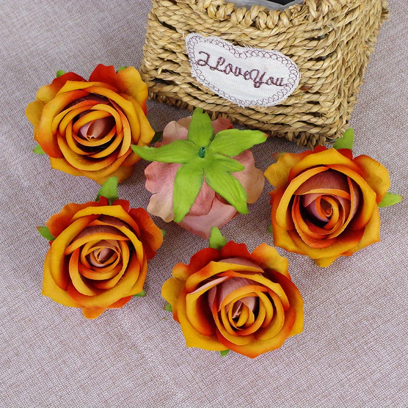 10 grandi teste di fiore grandi rose di velluto per la creazione di fiori  vintage artificiali di qualità Wedding Decor artigianato fai-da-te Rose  finte -  Italia