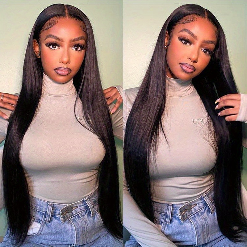 U Part Straight Wigs Human Hair Wigs Women Brazilian - Temu Canada