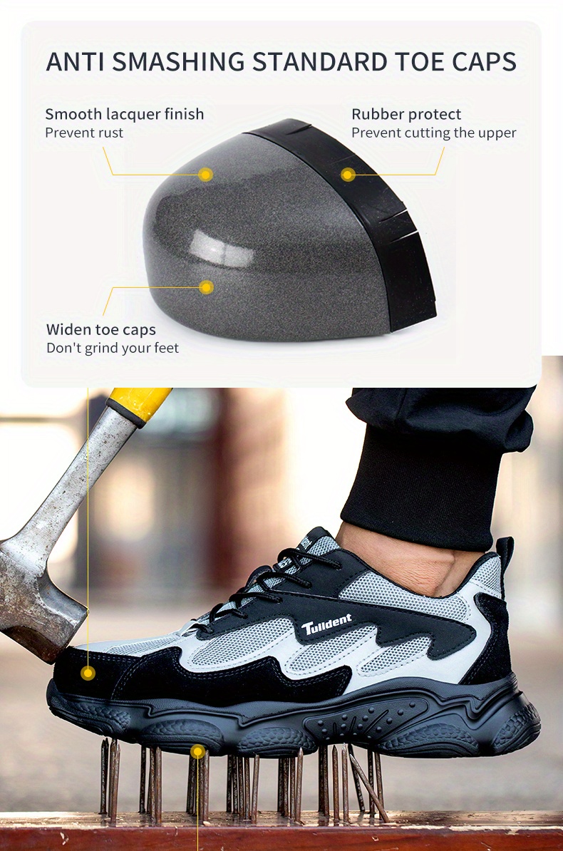 Zapatos De Seguridad Para Hombres Nuevos Zapatos De Trabajo Con Punta De  Acero Zapatillas De Trabajo A Prueba De Pinchazos Calzado Protector  Masculino