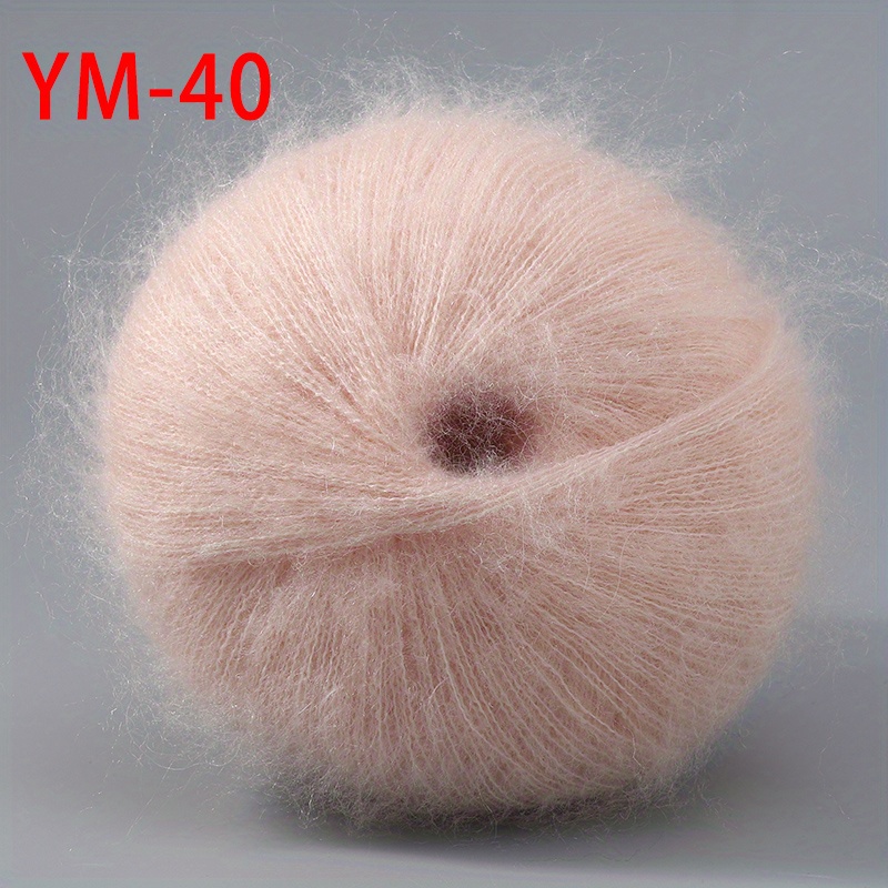 Soft Thin Angora Mohair Yarn Long Wool Knitting Yarn with A Crochet for  Garments Scarves Sweater Shawl Hats and Craft Projects,26g/Roll [Blue] 