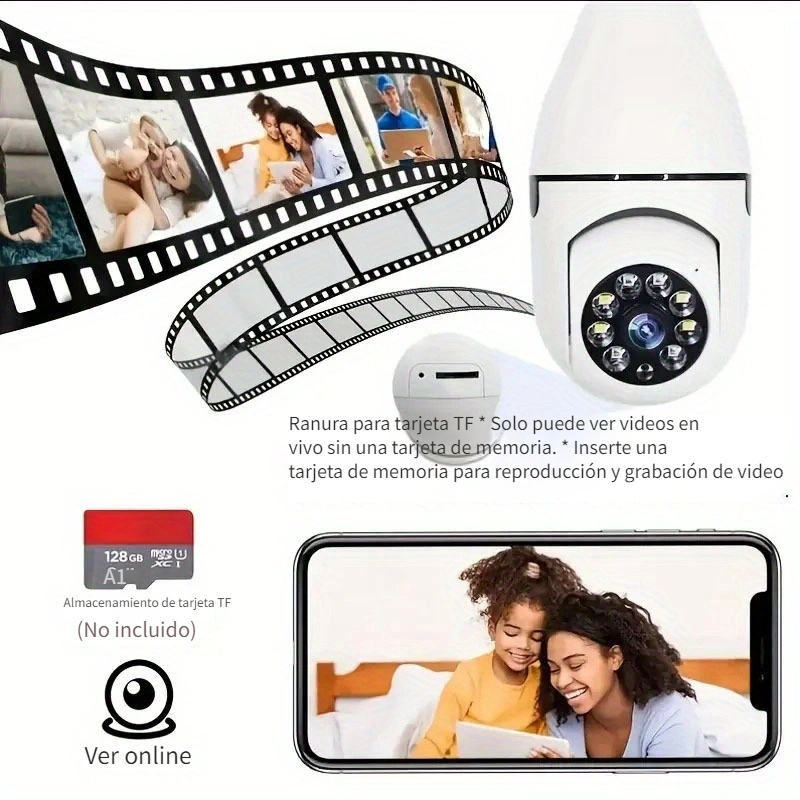 1 C mara Inal mbrica Wifi Vigilancia Hogar 2.0 Mp Hd 1080p