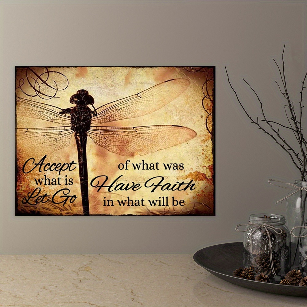 Dragonfly Always Accept Let Go Faith In Wall Posters Gift - Temu Norway