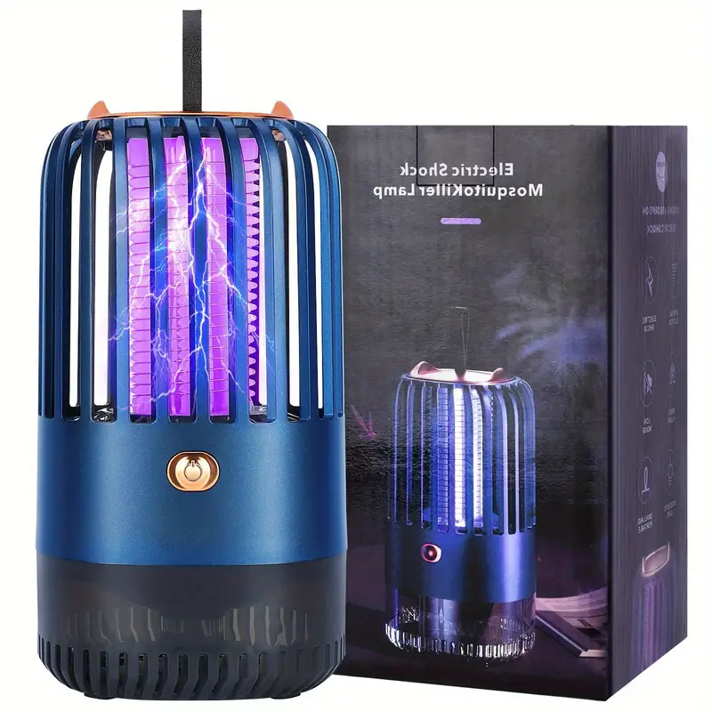 1pc indoor mosquito zapper outdoor electric mosquito killer lamp with usb power uv light flying insect trap killer for home gnat drain details 4