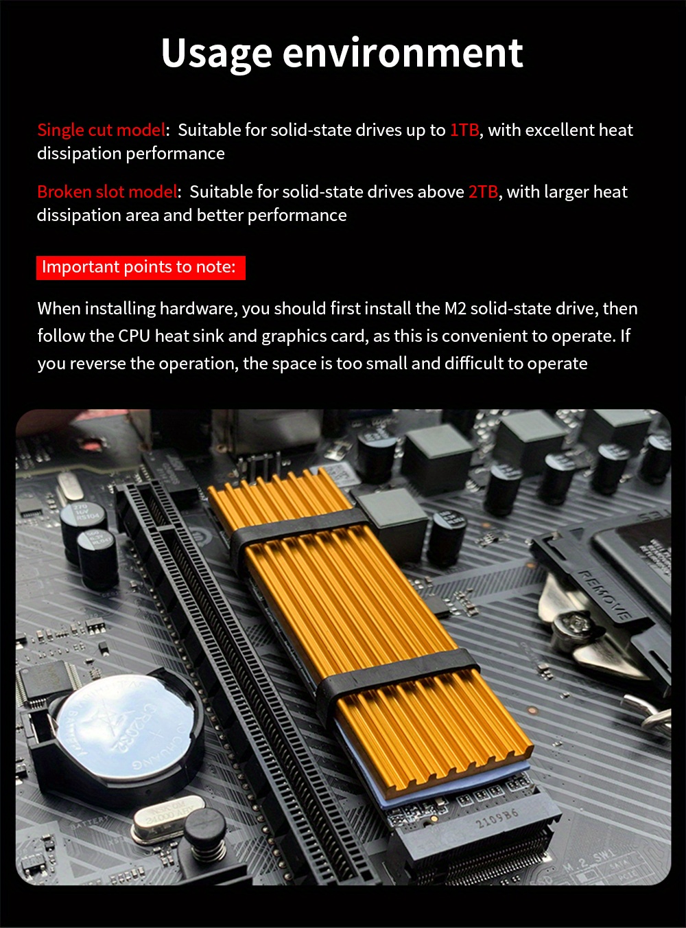 Cool M.2 Ssd Nvme Tishric Aluminum Heat Sink Thermal Pad Temu