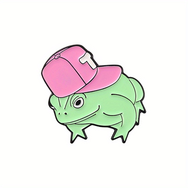 Funny Frog Hats Enamel Pin / Cute Enamel Pins / Lapel Pin / 