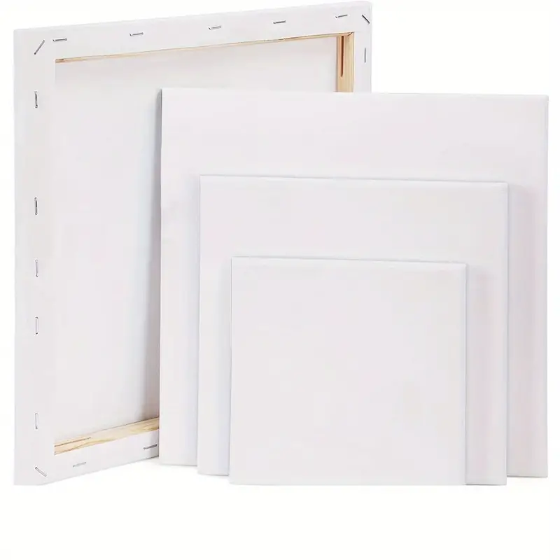 Arteza Paint Canvases for Painting Pack of 12 6 x 6 Inches Square White  Stretched Canvas Bulk 100% Cotton 8 oz Gesso-Primed Art Supplies for Adults  and Teens Acrylic Pouring and Oil