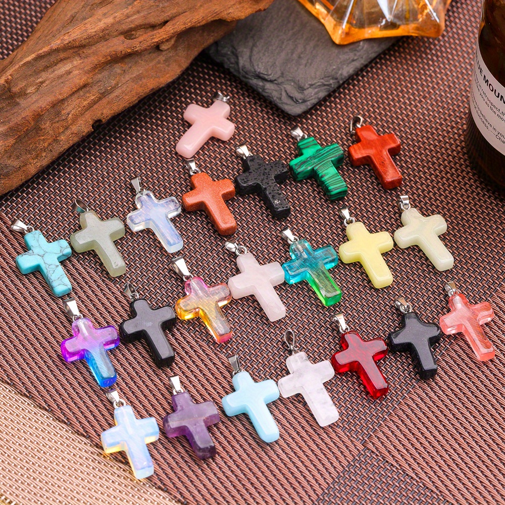 Glass Cross Charm Wholesale, Glass Pendant Accessories